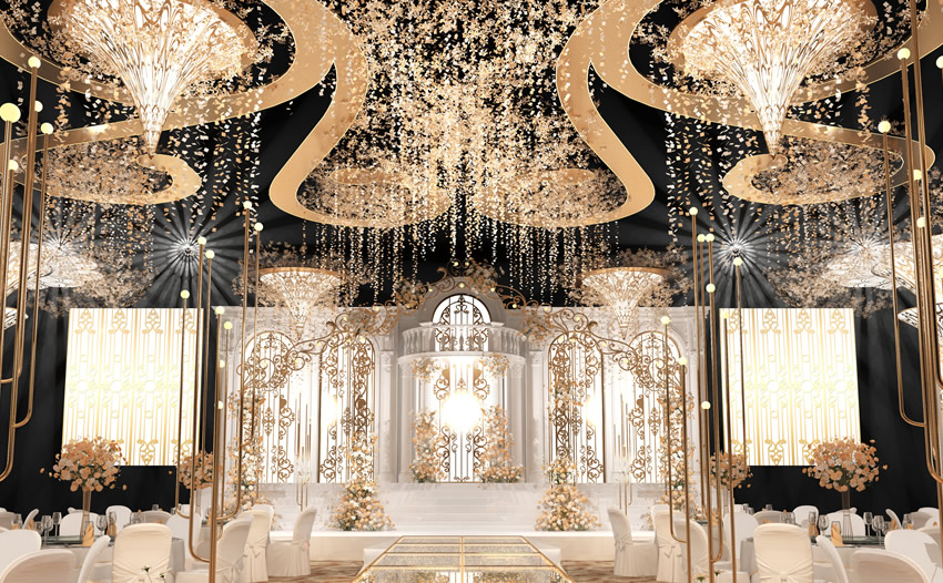 阆中花木兰喜事汇金色大厅效果展示